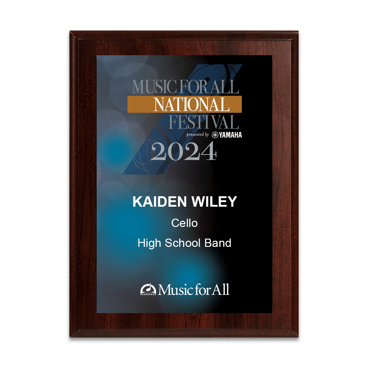 2024 MfA National Festival 6x8 Plaque