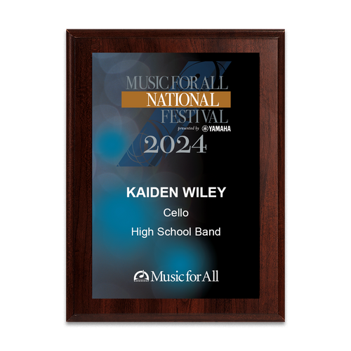 2024 MfA National Festival 6x8 Plaque