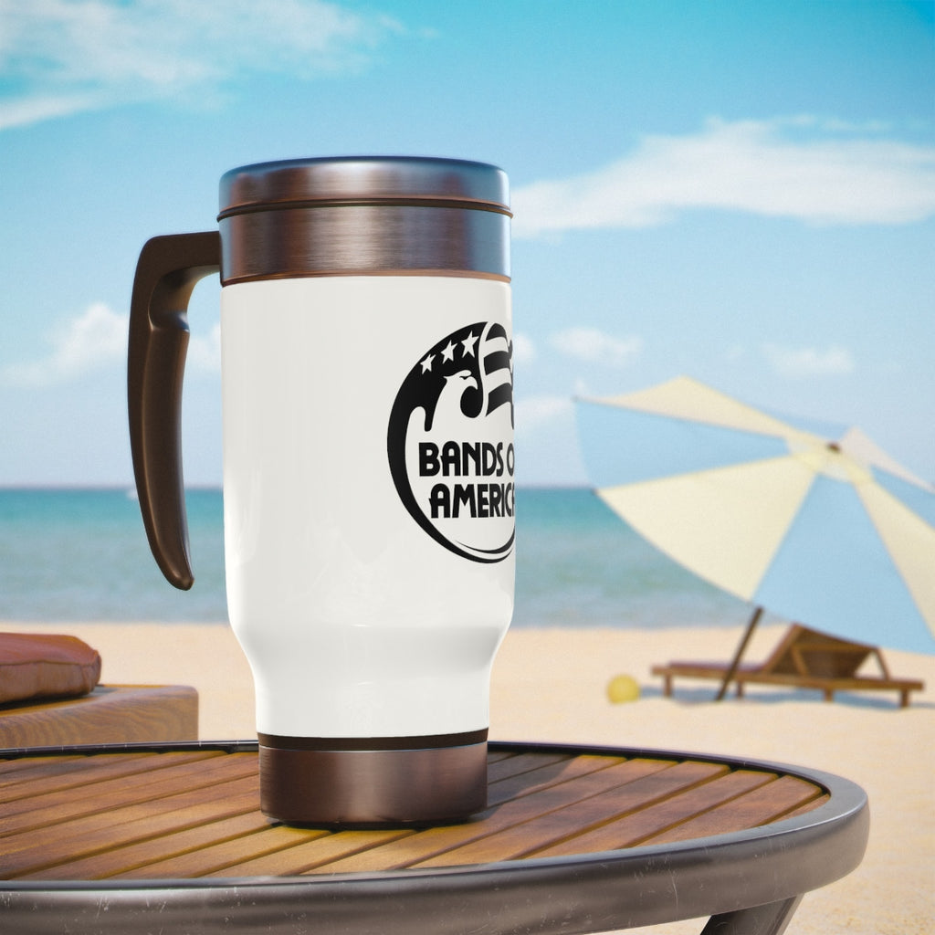 BOA Log Stainless Steel Travel 14oz Mug with Handle
